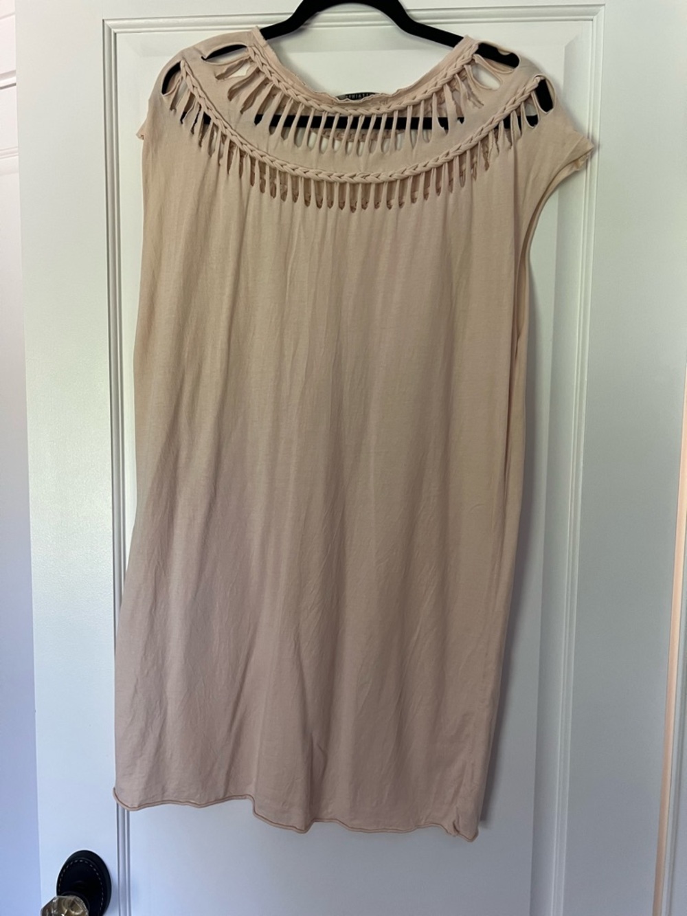 AllSaints Blush Pink Braided Detail Dress